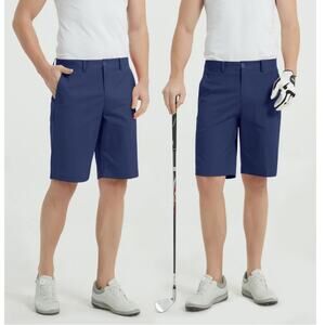 NWT Lesmart Men's Golf Relaxed Fit Tech Performance Navy Shorts Size 46